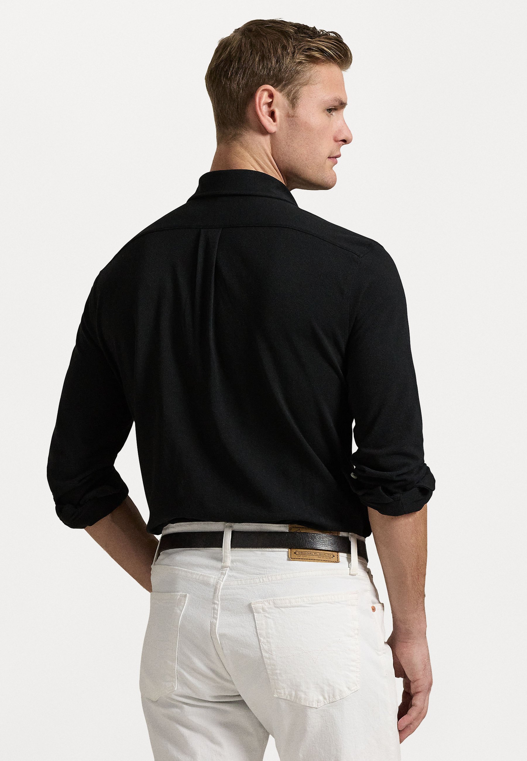Polo Ralph Lauren Featherweight Mesh Shirt - Shirt - zwart