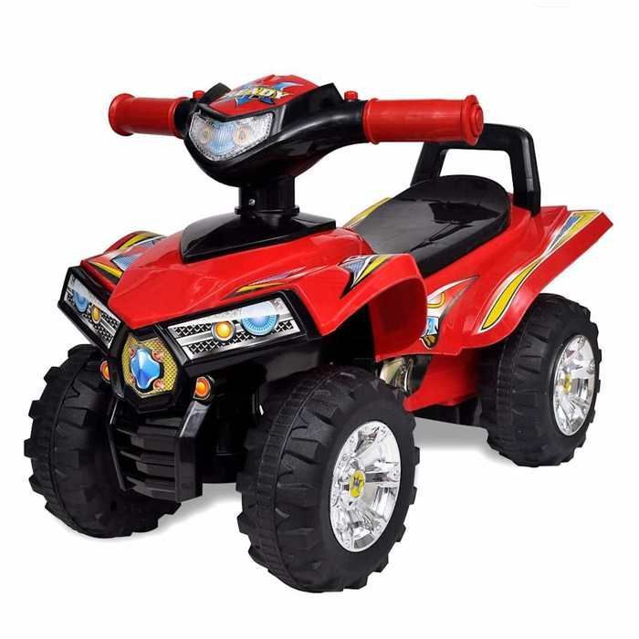 vidaXL Quad para niños, rojo, con sonido y luces, modelo 10070