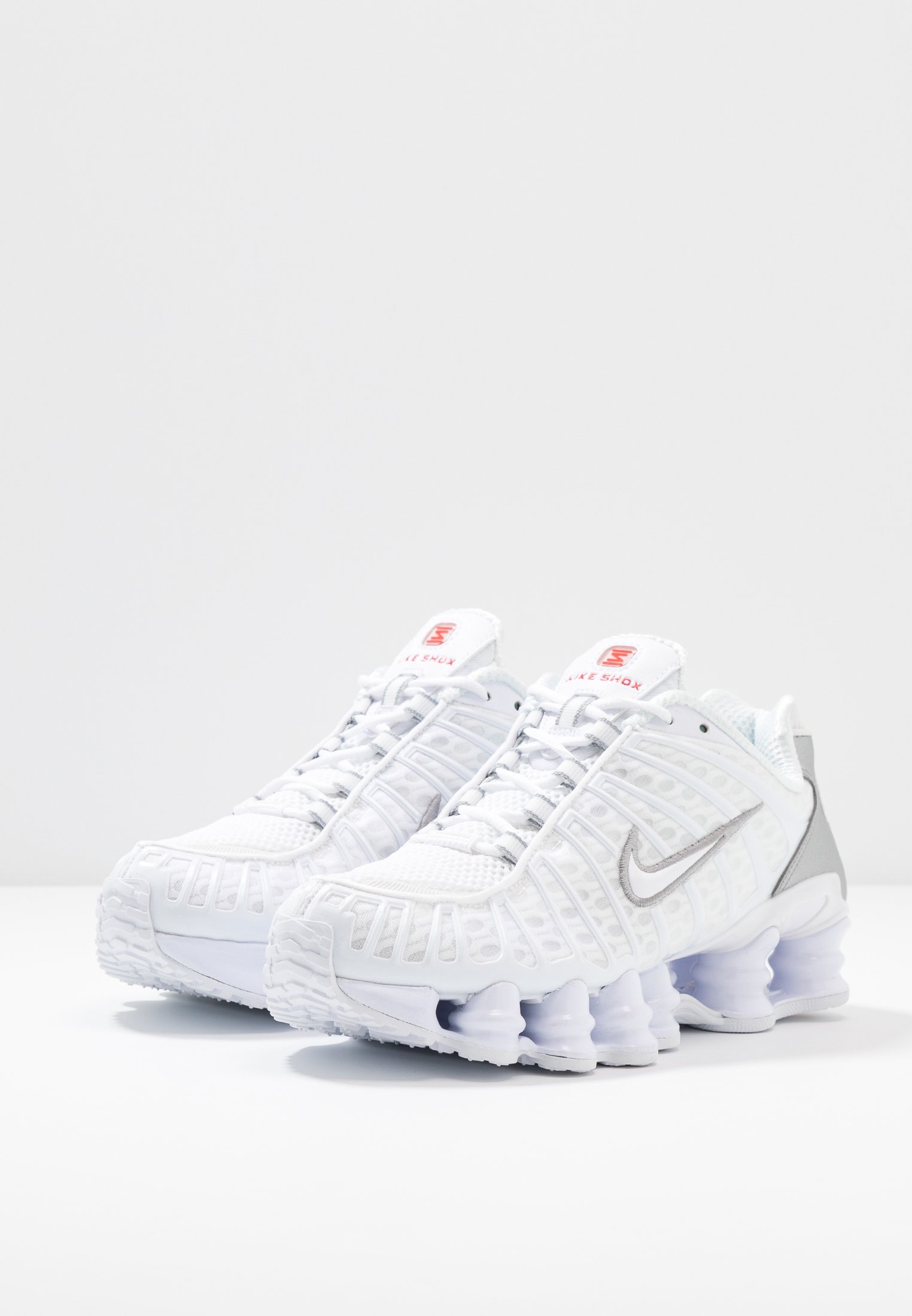NIKE Sportswear SHOX TL - Matalavartiset tennarit - white/metallic silver/oranssiNike Sportswear