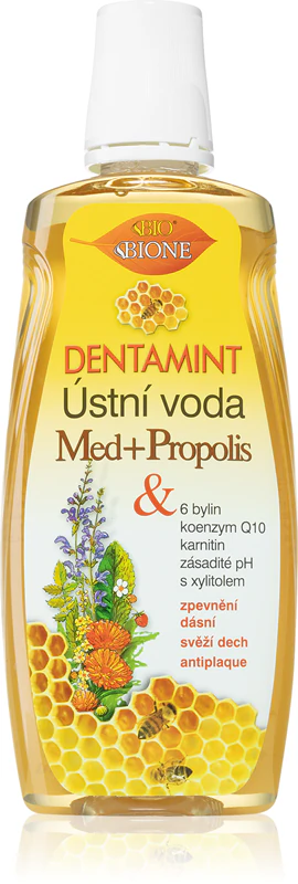 Enxaguante bucal Dentamint Mel + Própolis da Bione Cosmetics