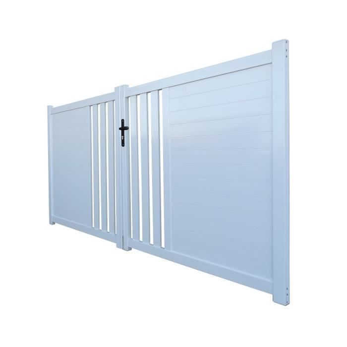Nottingham white aluminum gate 3m