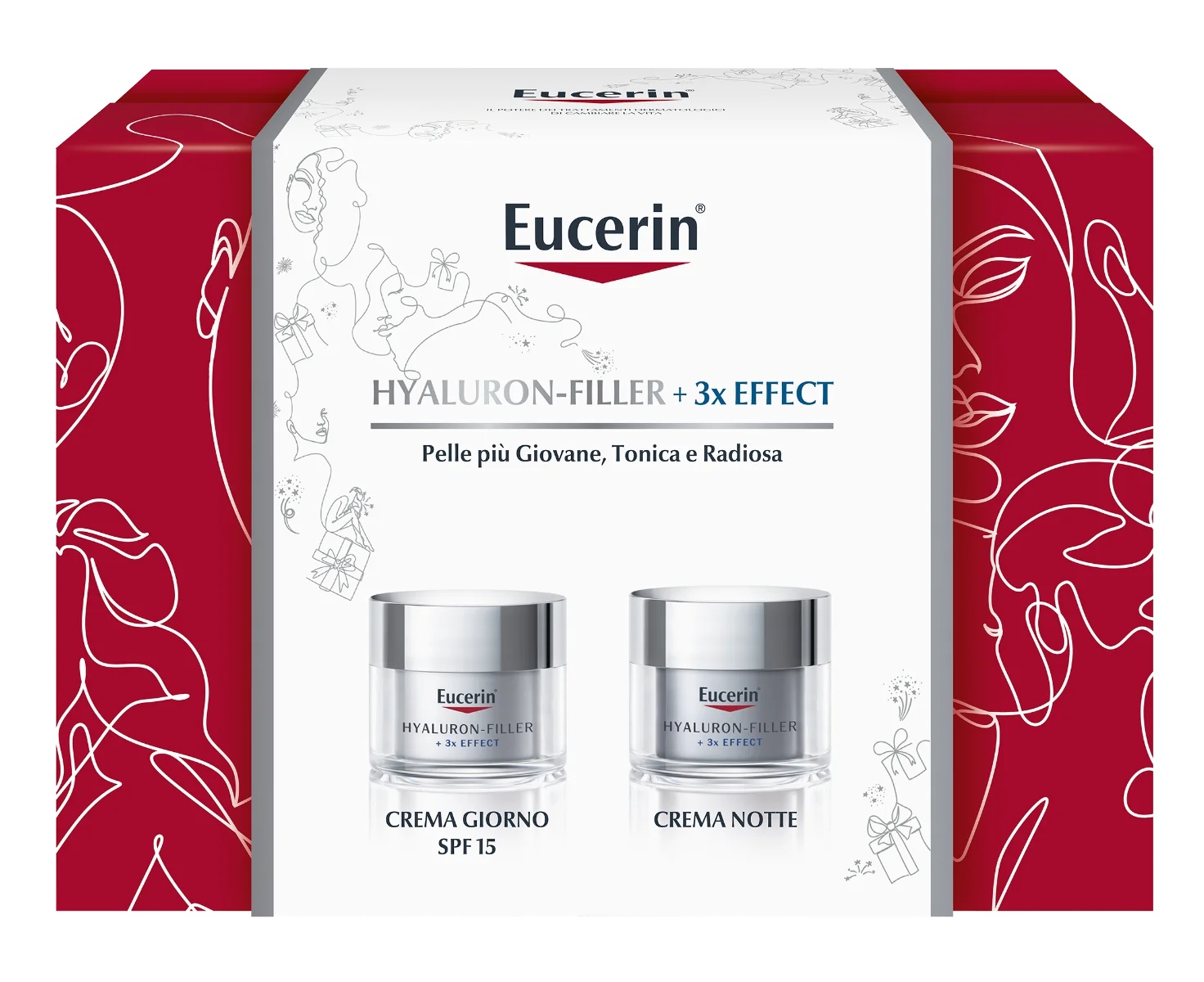 EUCERIN Eucerin hyaluron-filler dnevna krema SPF15 + noćna hidratantna krema za učvršćivanje kože Set protiv starenja