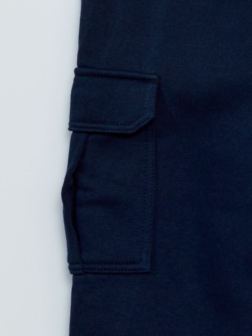 Gevlekte fleece joggingbroek - blauw
