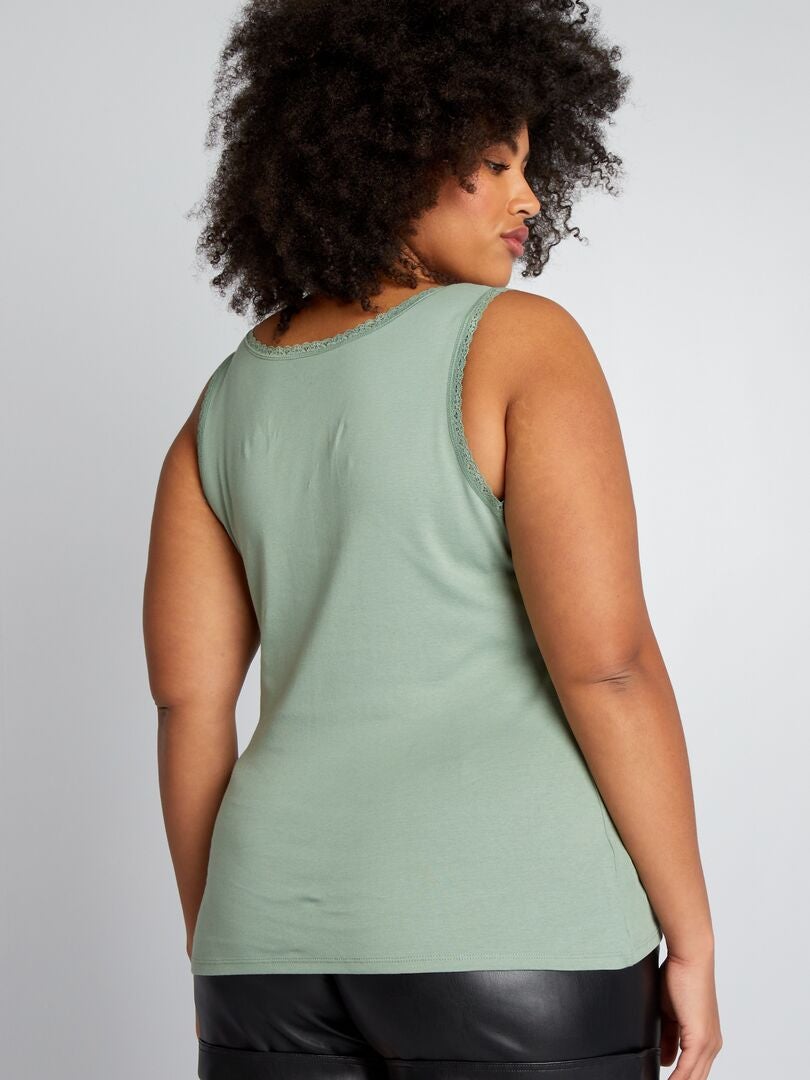 Katoenen tanktop - GROEN