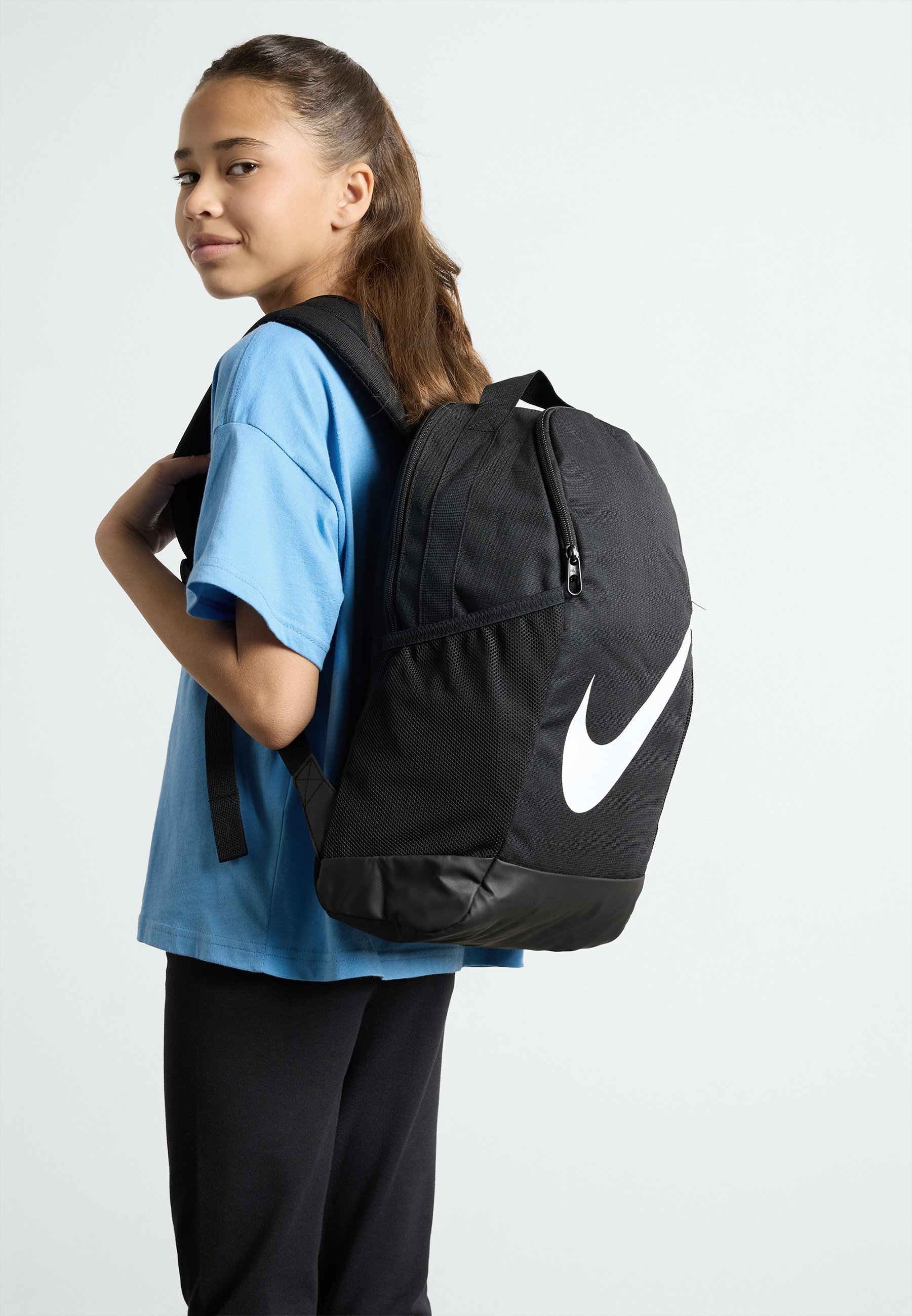 Nike Sportswear BRASILIA Rucksack Unisex - Rucksack - schwarz/schwarz/weiß