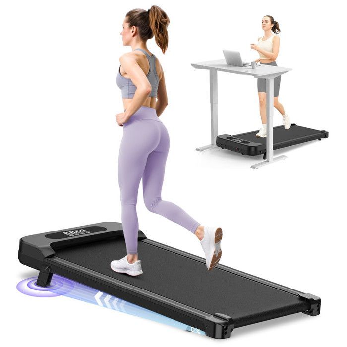 Tapis roulant con inclinazione 0-5% - Velocità 1-8 km/h, pedana di camminata da 2,5 HP, telecomando e display LCD - Nero