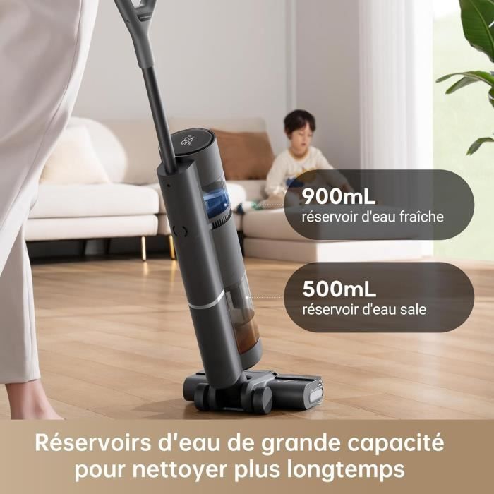 DREAME H11 CORE - Aspirateur Laveur 2 en 1 - Nettoyage de Pointe - Brosse Auto-nettoyante - Ecran LED - Sols durs et Parquets