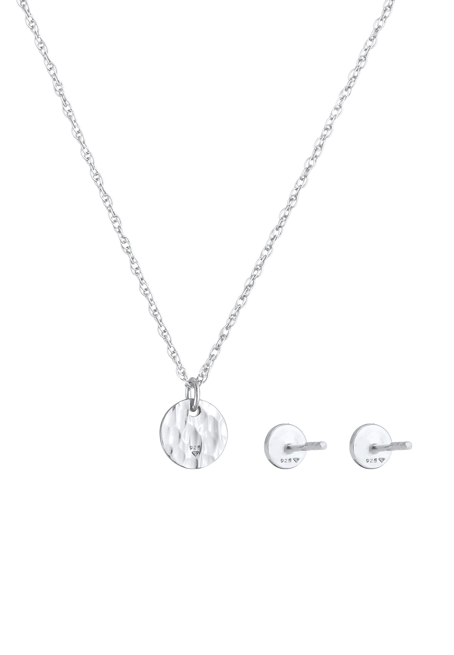 Elli Parure pour dames martelée en 925/1000 argent massif