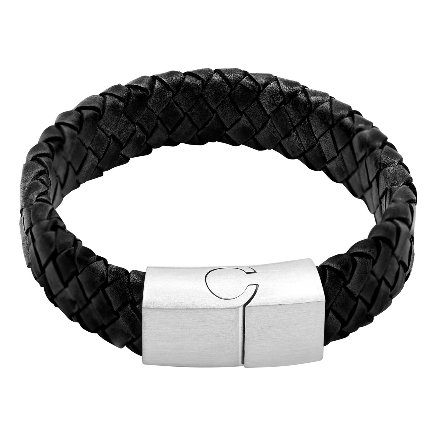 Heideman Bracelet en cuir Keno noir