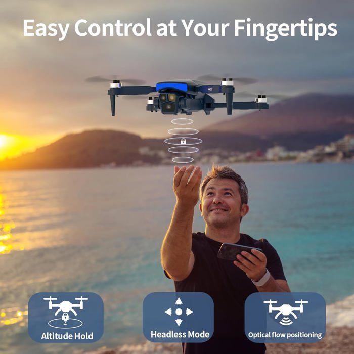 Professional Drone - GERBALA - K417 - 1080P HD Camera - Blue LED - Gesture Control