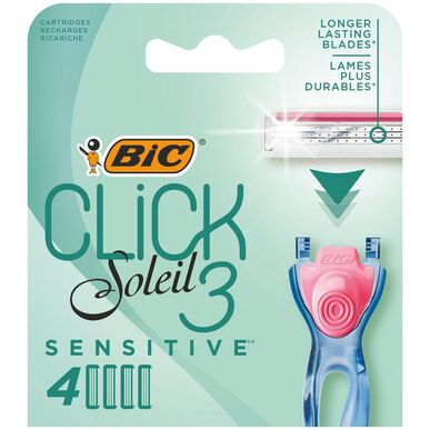 Bic Refills Click 3 Soleil Sensitive Blade Drška 4 kom 4 kom