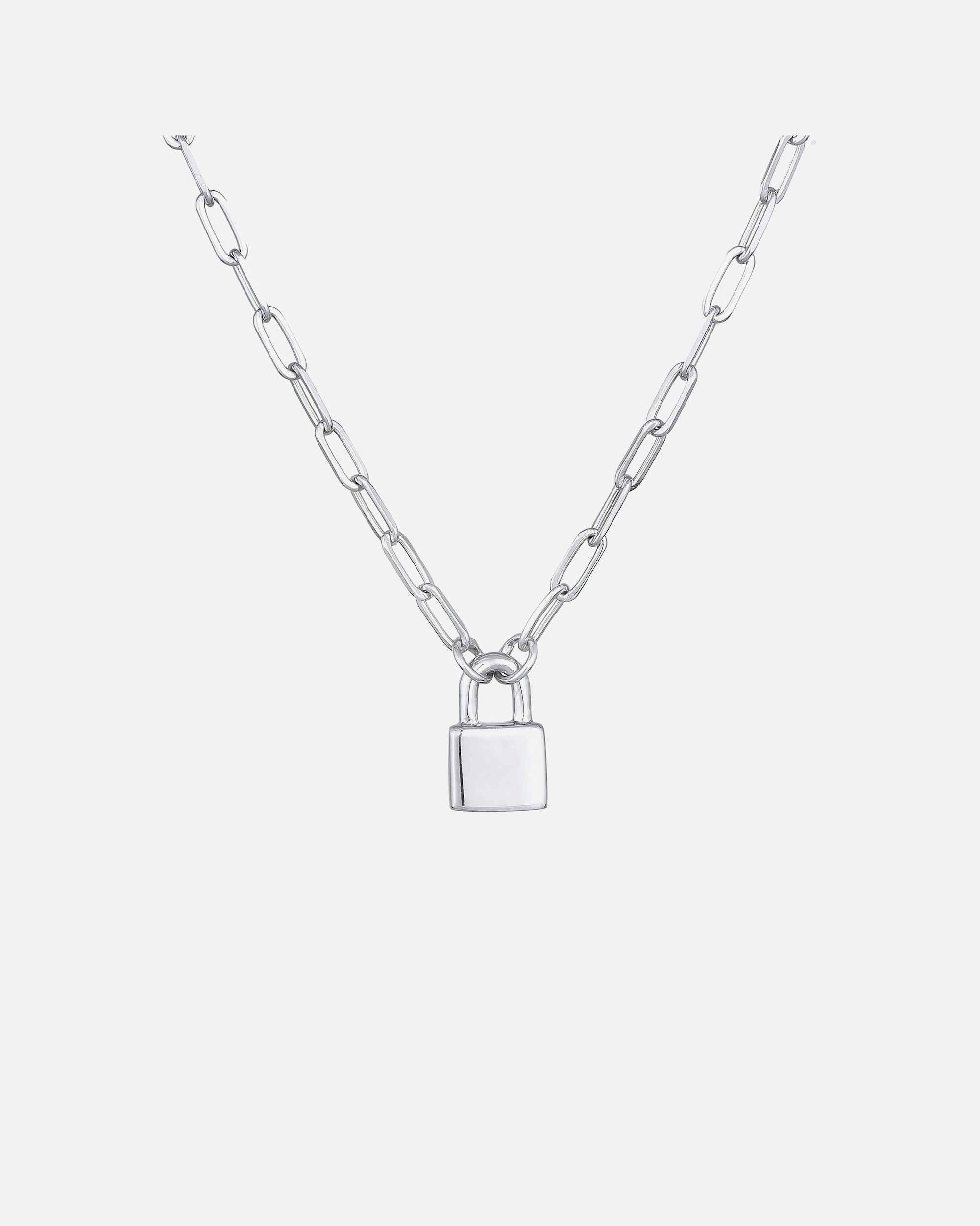 Elli PREMIUM Femmes serrure symbole maillons en argent sterling 925 rhodié