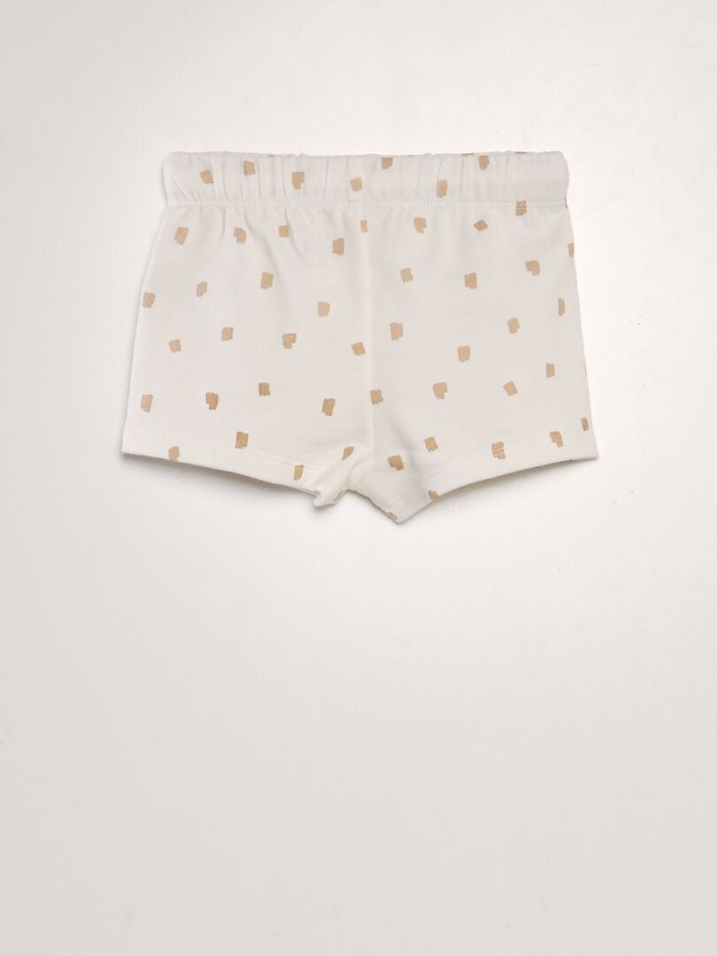 Korte pyjamaset - t-shirt + short - 2-delig - WIT
