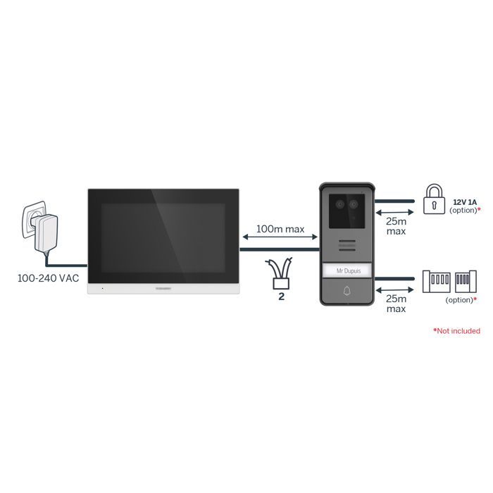Visiophone filaire connecté à reconnaissance faciale Thomson Smart Face - Thomson - 512278
