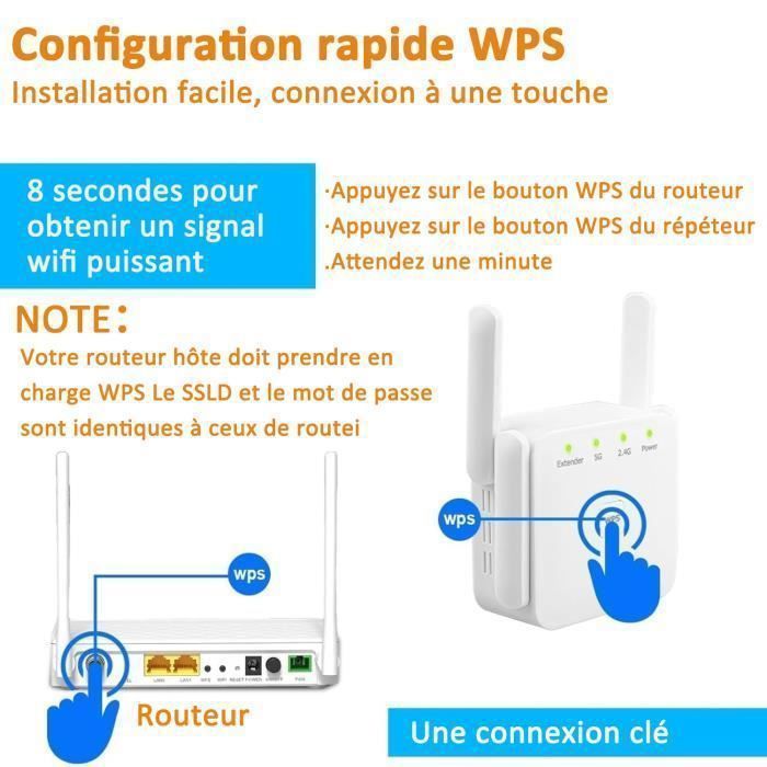 Repetidor Wi-Fi Kingcenton AC1200Mbps - C1208 - Banda Dupla 2,4 GHz/5,8 GHz - WPS