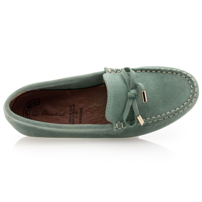 Grønne loafers/båtsko til dame