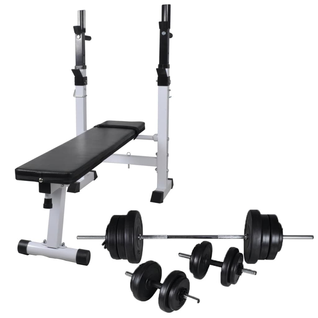  Vidaxl Trainingsbank mit Gewichtsablage 60,5 kg