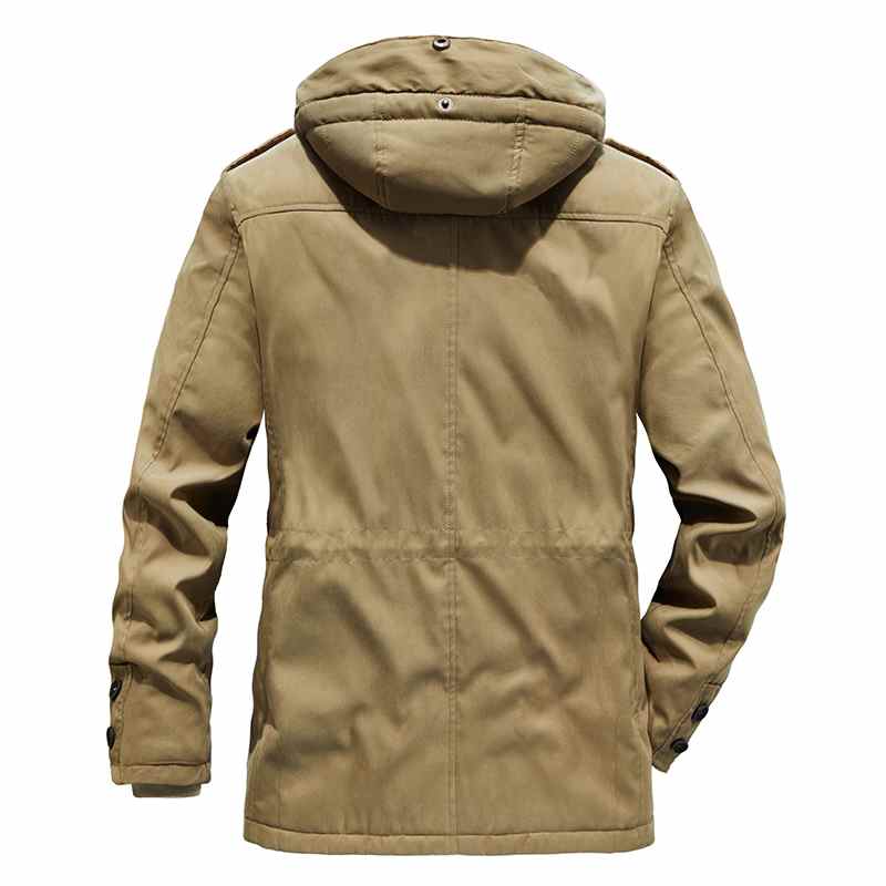 Parka e Giacca Invernale Uomo, Nuovo Modello Casual-Militare 2021, Antivento Spesso e Caldo in Velluto, Imbottito con Cappuccio