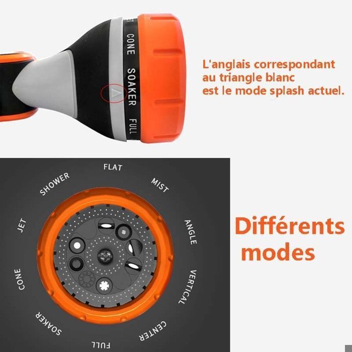 Gieter - 10 sproeistanden, multifunctionele tuinsproeier, geschikt voor het reinigen van auto's en