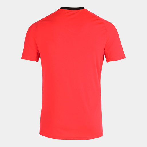 Camiseta Manga Corta Joma Tiger Iii Coral Flúor Negro