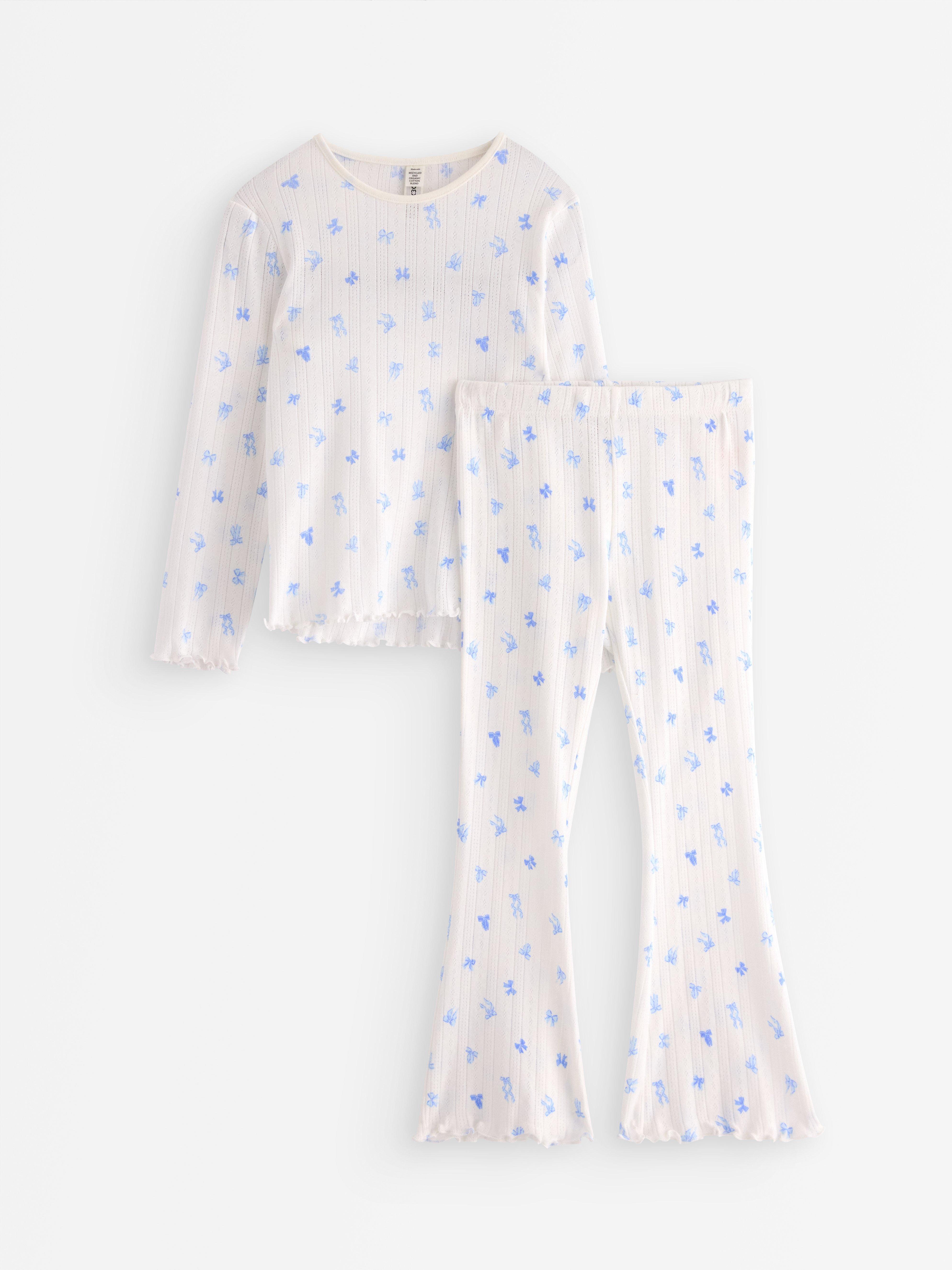 Pijama cu vârfuri deschise, alb prăfuit