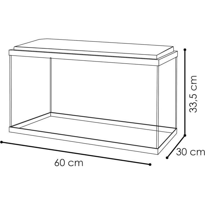Aquarium - CIANO - 60 L - Filter - LED - Verwarming - FOAM 30PPI - CF80 - Zwart