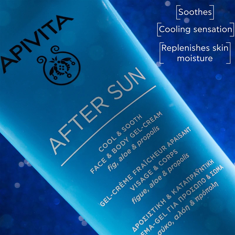 Apivita Bee Sun Safe After Sun vēsais un nomierinošais sejas un ķermeņa želejveida krēms pēc sauļošanās