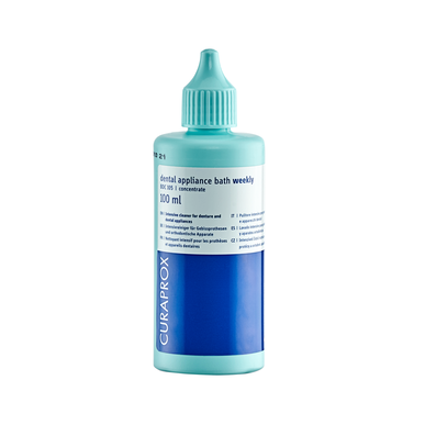 Curaprox-viikkopuhdistusliuos hammasproteeseille BDC 105 100 ml 100 ml