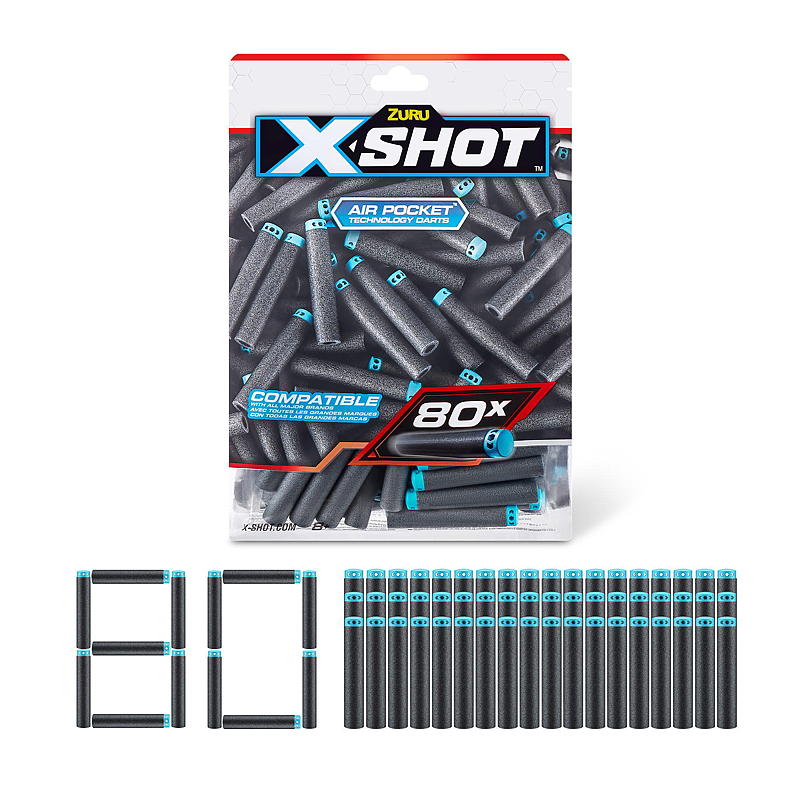 X-Shot dartpilar 80-pack, X-shot