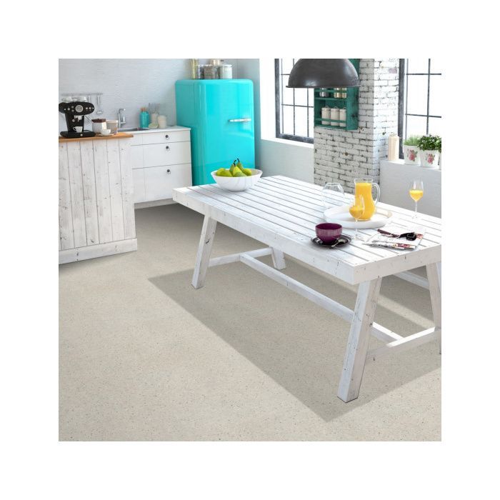 Suelo de linóleo - Efecto granito moteado gris claro - Rollo de 4 m x 2 m