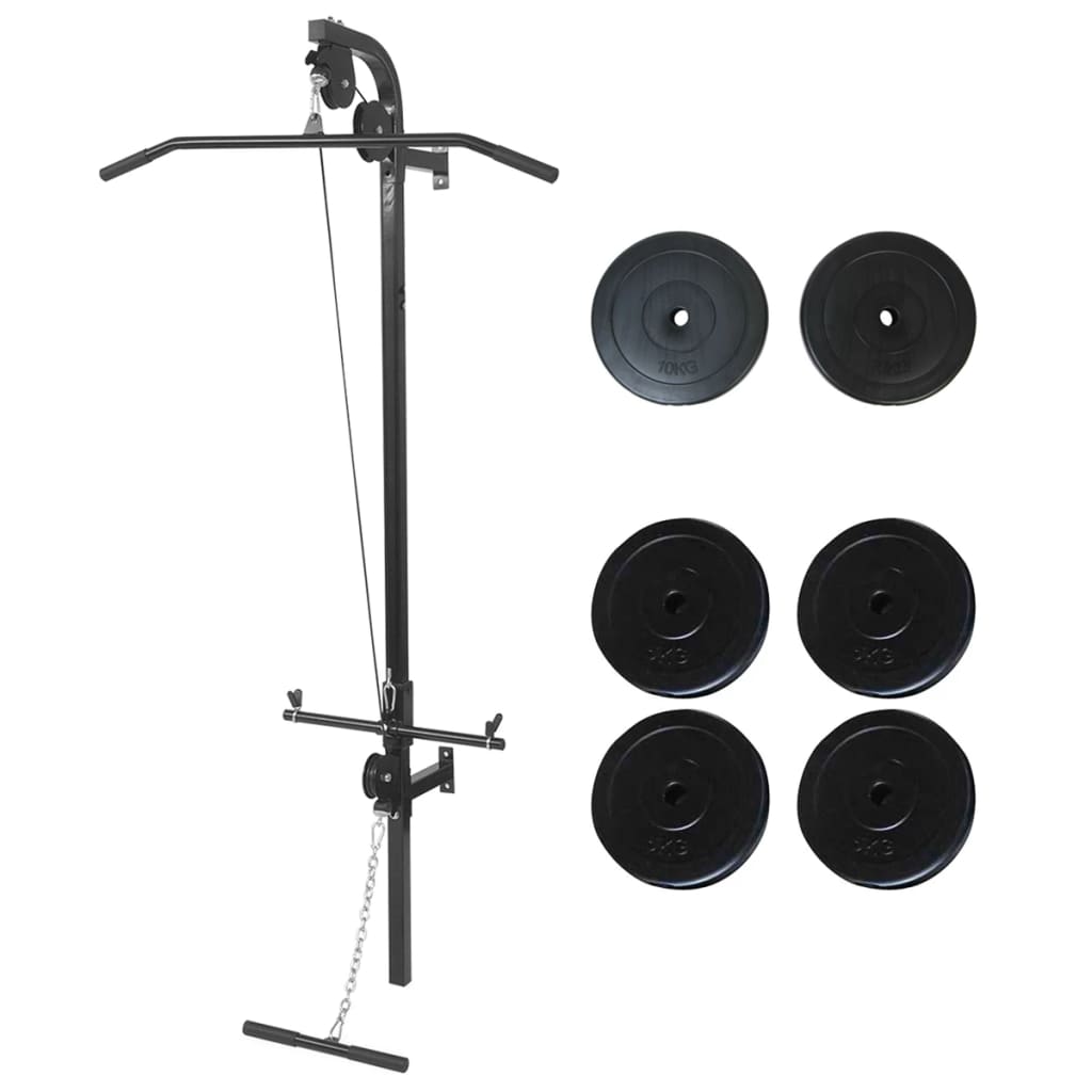 Máquina De Musculación Vidaxl Negro Acero