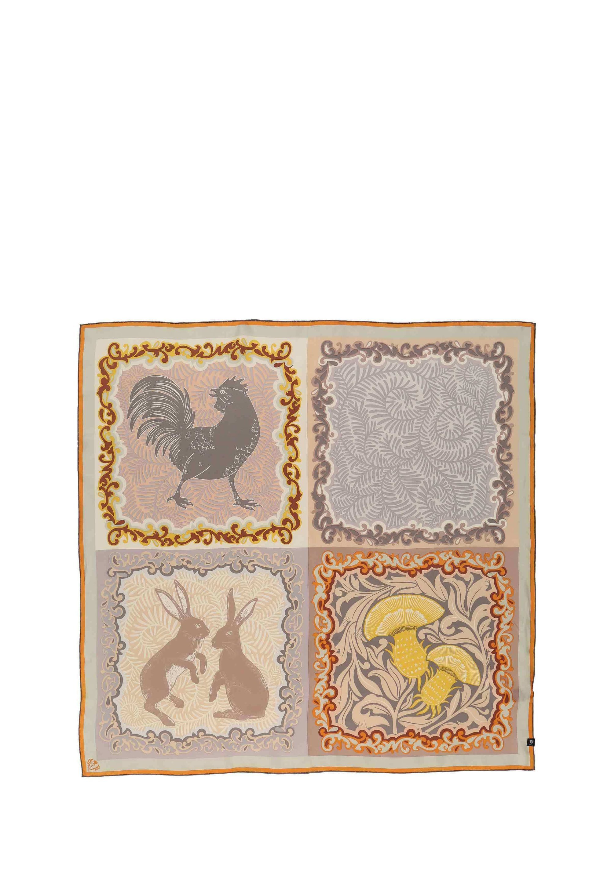 FRAAS ANIMAL FLORAL TUCH - Foulard - stone