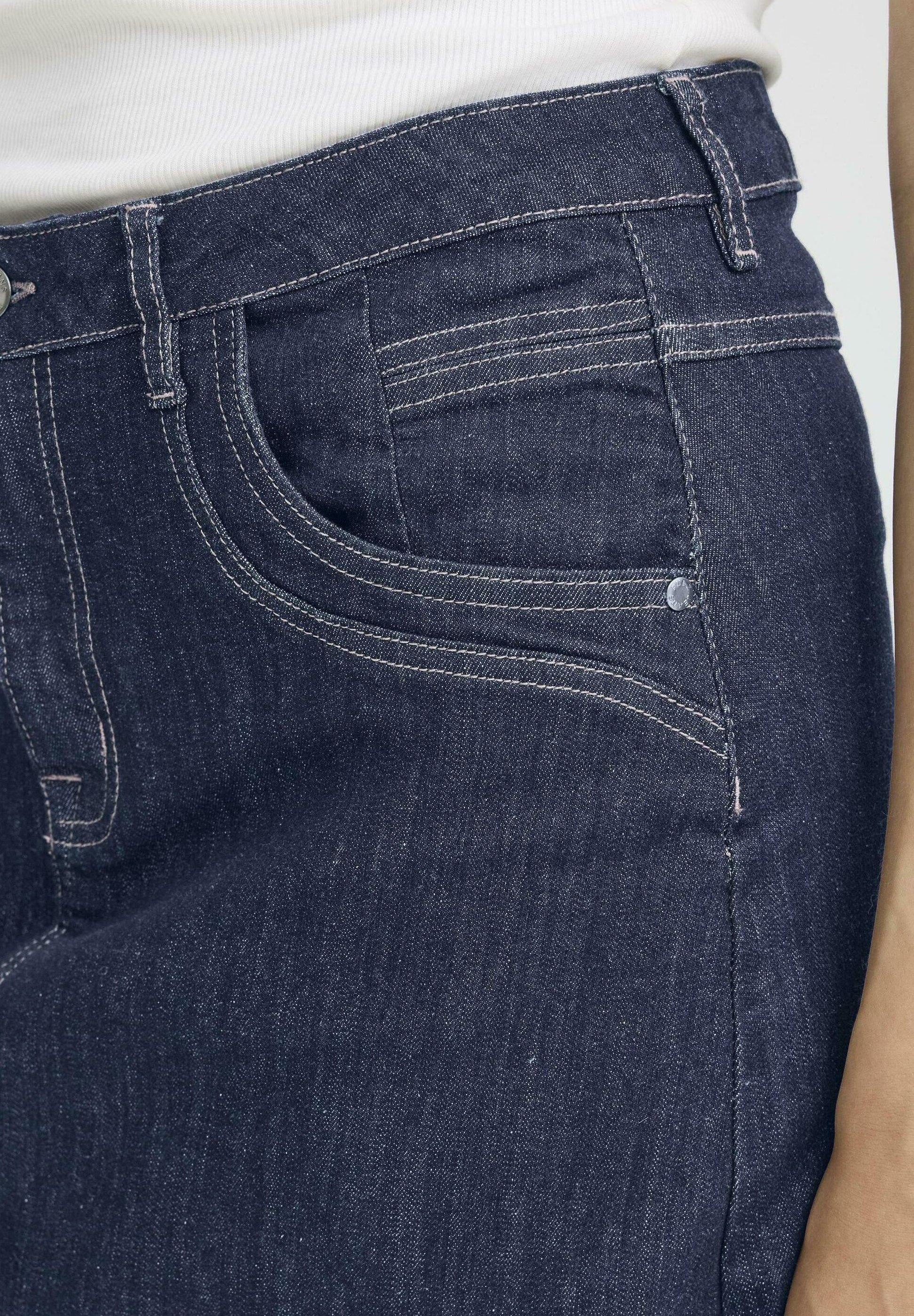 PULZ KATJA - A-lijn rok - ongewassen denim