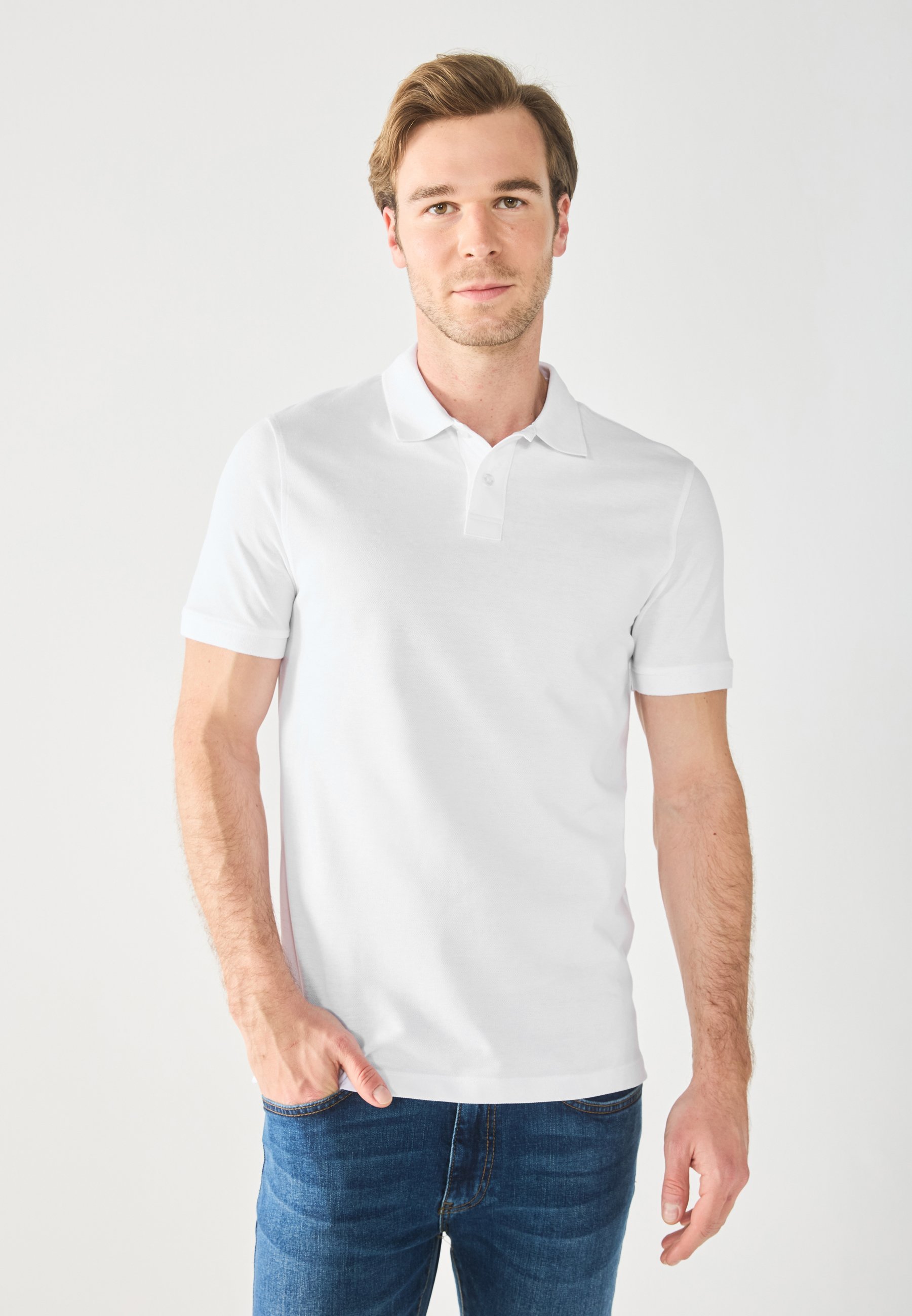 Confezione da 3 polo slim di Pier One - bianco brillante