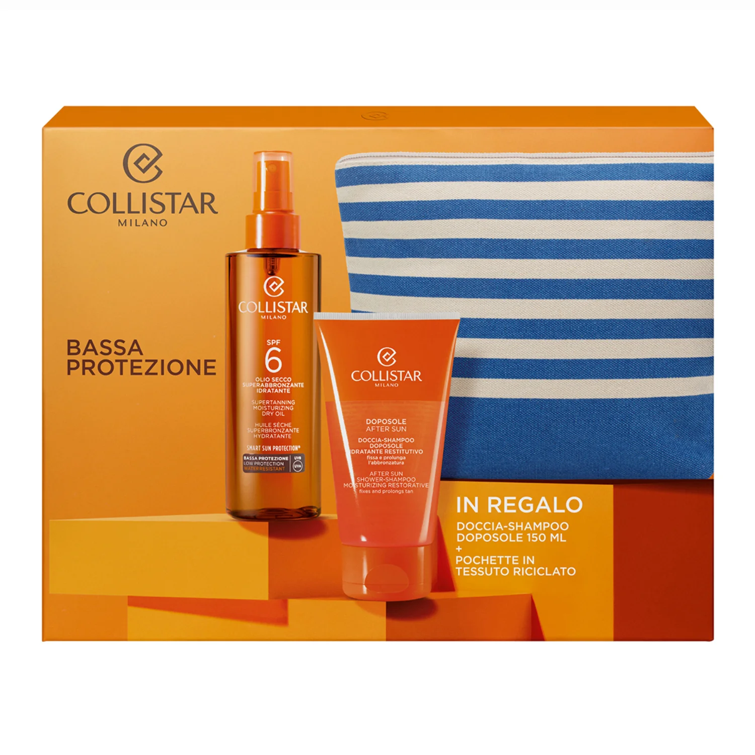 Abbronzatura Cofanetto Olio Secco Superabbronzante Idratante SPF6 - Coffret Solare, Cofanetto Solare, Olio solare corpo bassa prot., Bagno doccia doposole