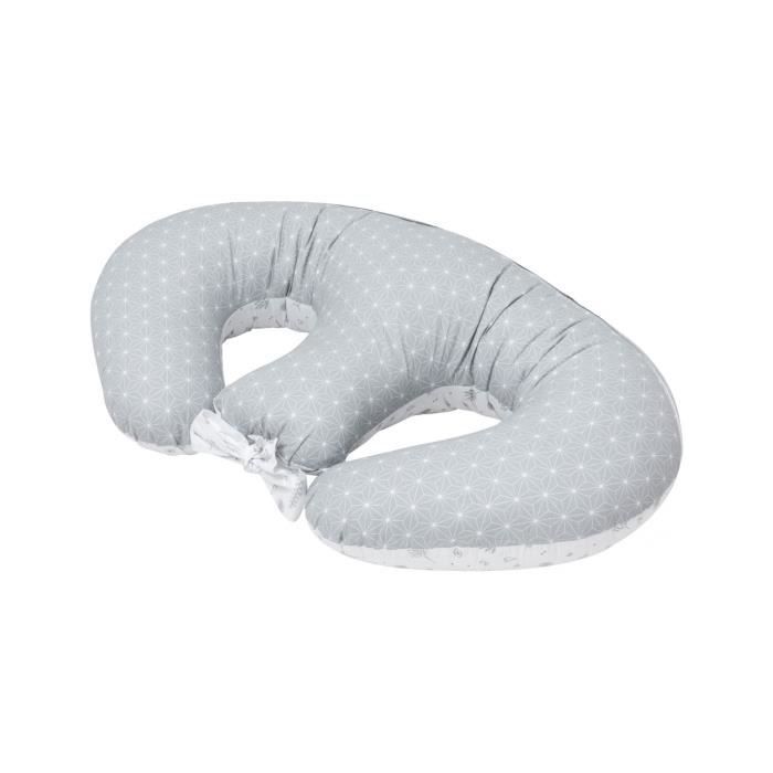 Bellochi Coussin d'allaitement pour jumeaux avec Housse - 100% Coton - Star Copse