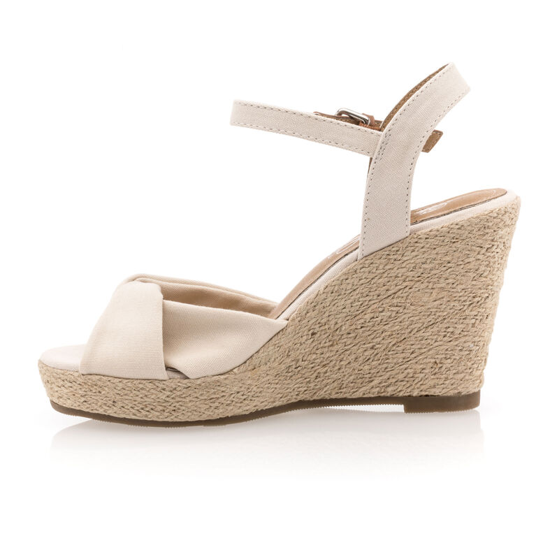 Beige espadrilles voor dames met touwzolen