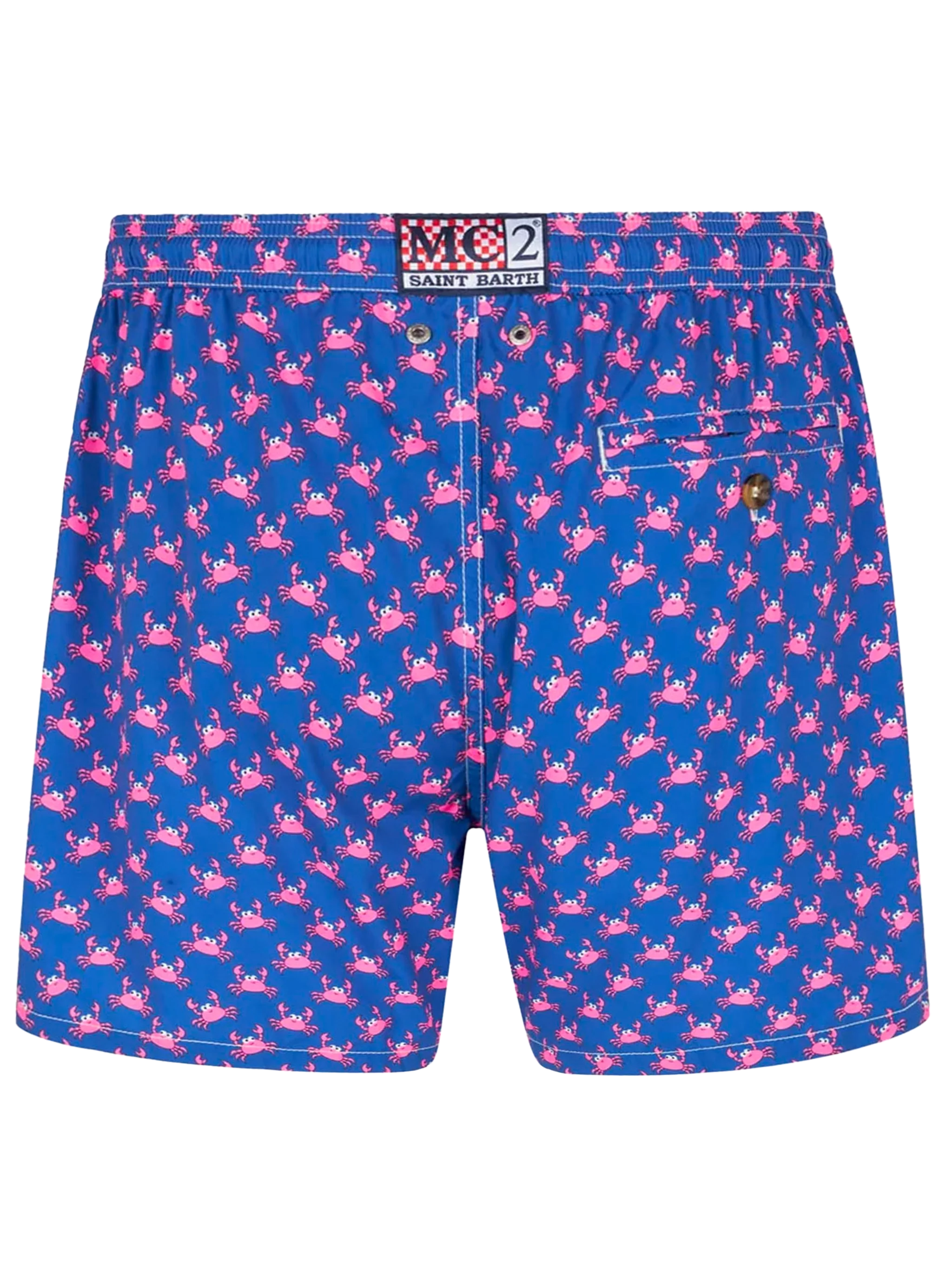 Costume da bagno da uomo comfort in tessuto leggero con stampa granchi
