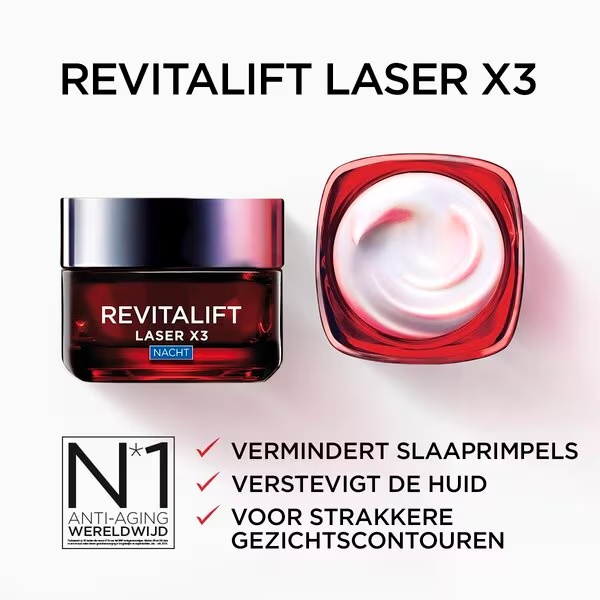 L'Oréal Paris Revitalift Laser nočna krema proti gubam<br>50 ml - za normalno in zrelo kožo