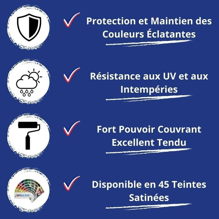 Peinture Bardage Bois - 5 L   - Codeve Bois - RAL 7016 - Gris anthracite