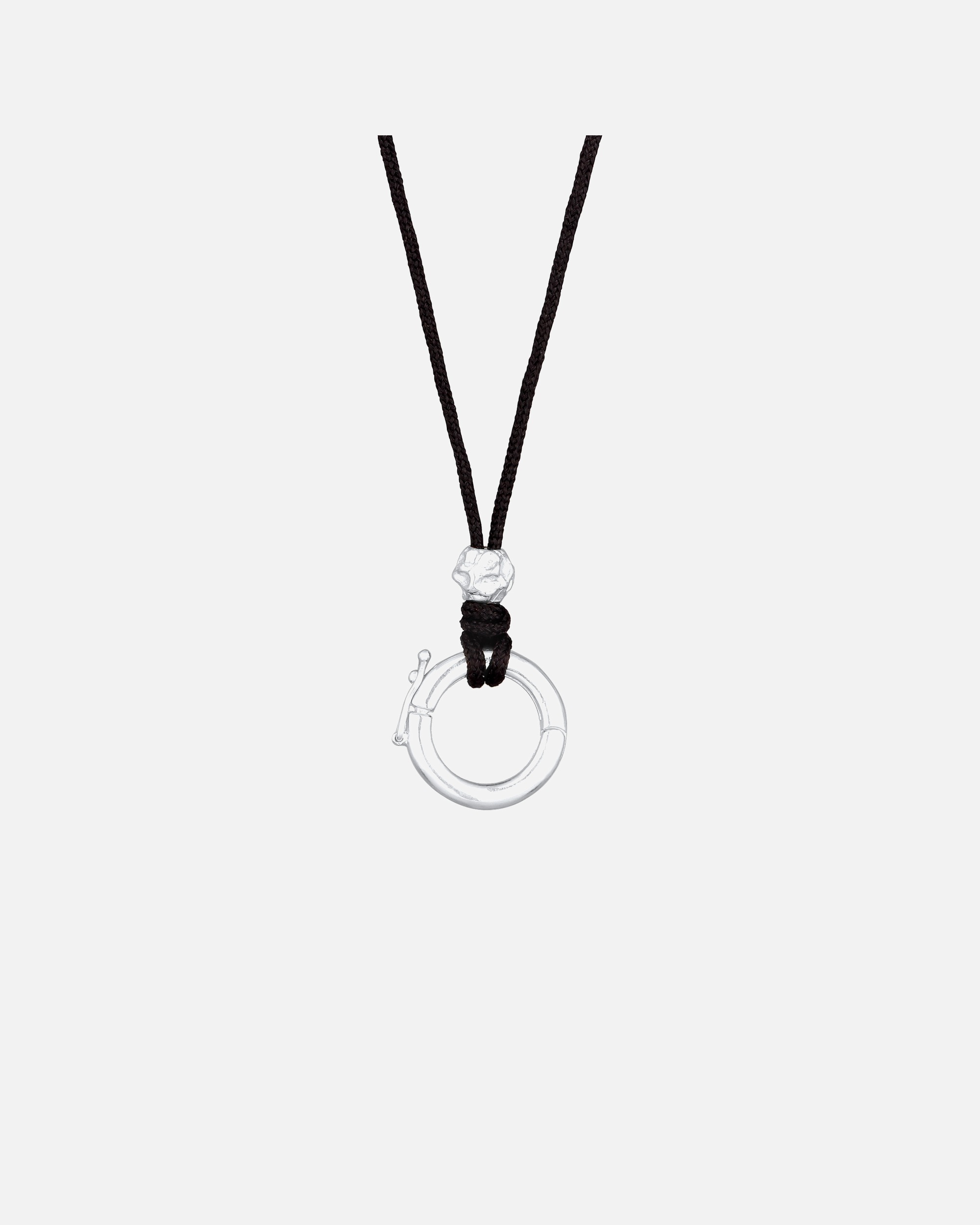 KUZZOI Kuzzoi Collier Hommes Long Pendentif Cercle Chaîne Nylon Argent 925 Festival 70 cm