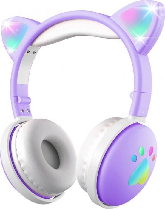 Casque audio enfant - MOZOS - Kid Dog - Bluetooth - Autonomie 15h - Violet