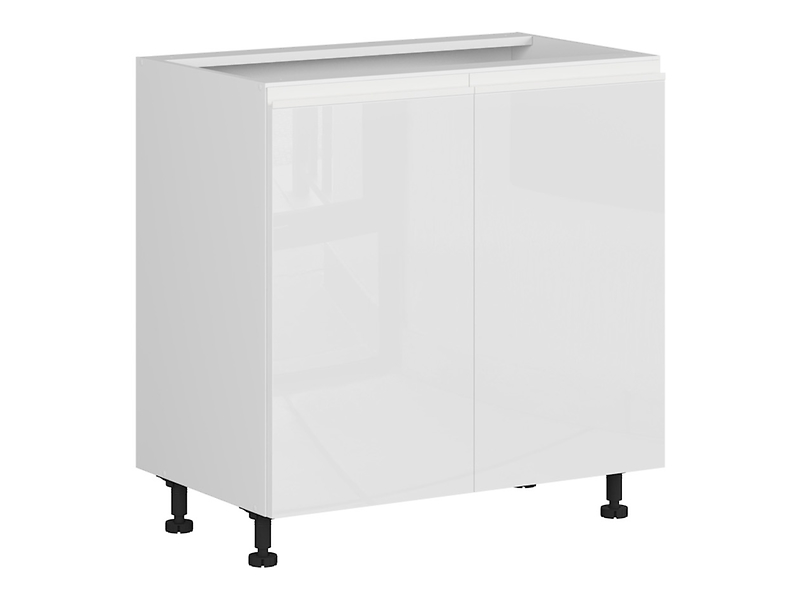 Szafka kuchenna dolna Sole 80 cm dwudrzwiowa biały połysk