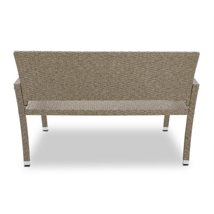 Deuba | Banco de jardín • Poliratán • Color crema • Resistente a los rayos UV y a la intemperie | Muebles, Asientos, Patio, Balcón