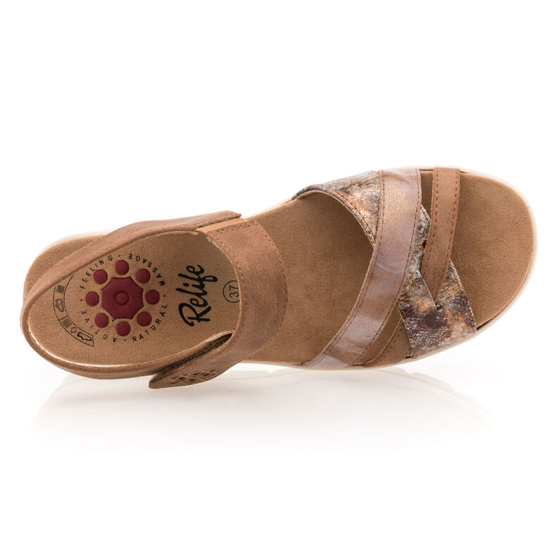 Sandalias marrones para mujer / Zapatos de punta abierta