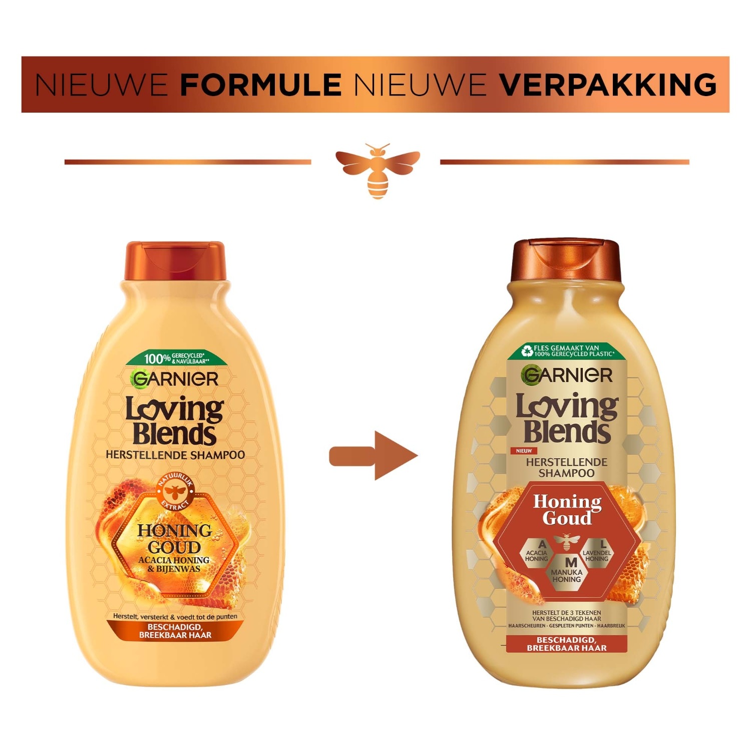 Garnier Honey Gold šampon – Za oštećenu ili lomljivu kosu – Šampon – 300 ml