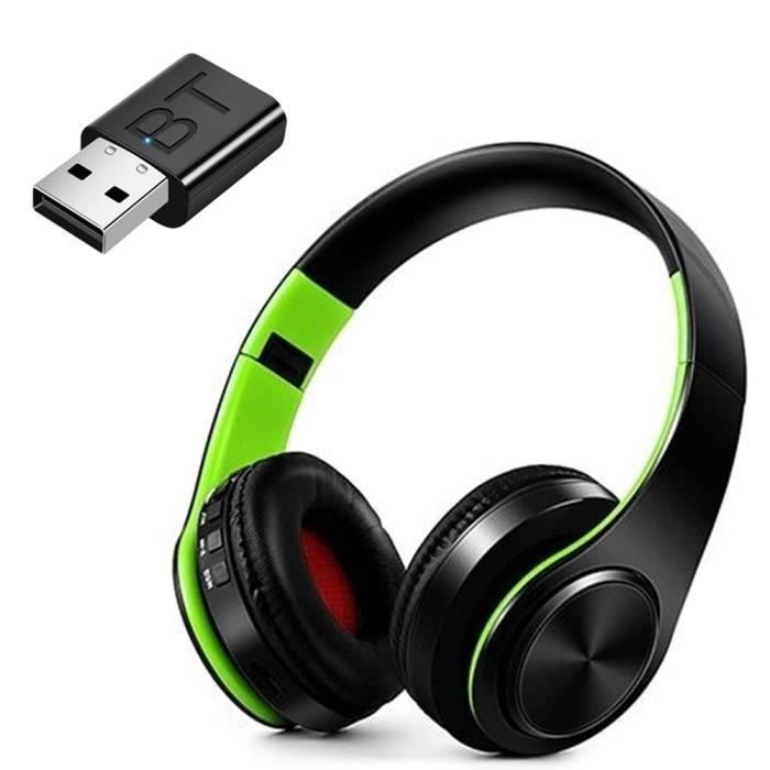 GOBRO Draadloze Bluetooth TV-koptelefoon - Groen - HiFi-oortjes - Diepe bas