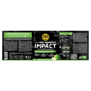 GOLDNUTRITION Prije treninga Energetski boost Zelena jabuka Impact 400g 400g
