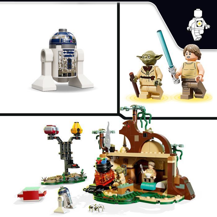 LEGO Star Wars SMART Play: Cabana do Yoda e Treinamento Jedi – Brinquedo Compatível 75422