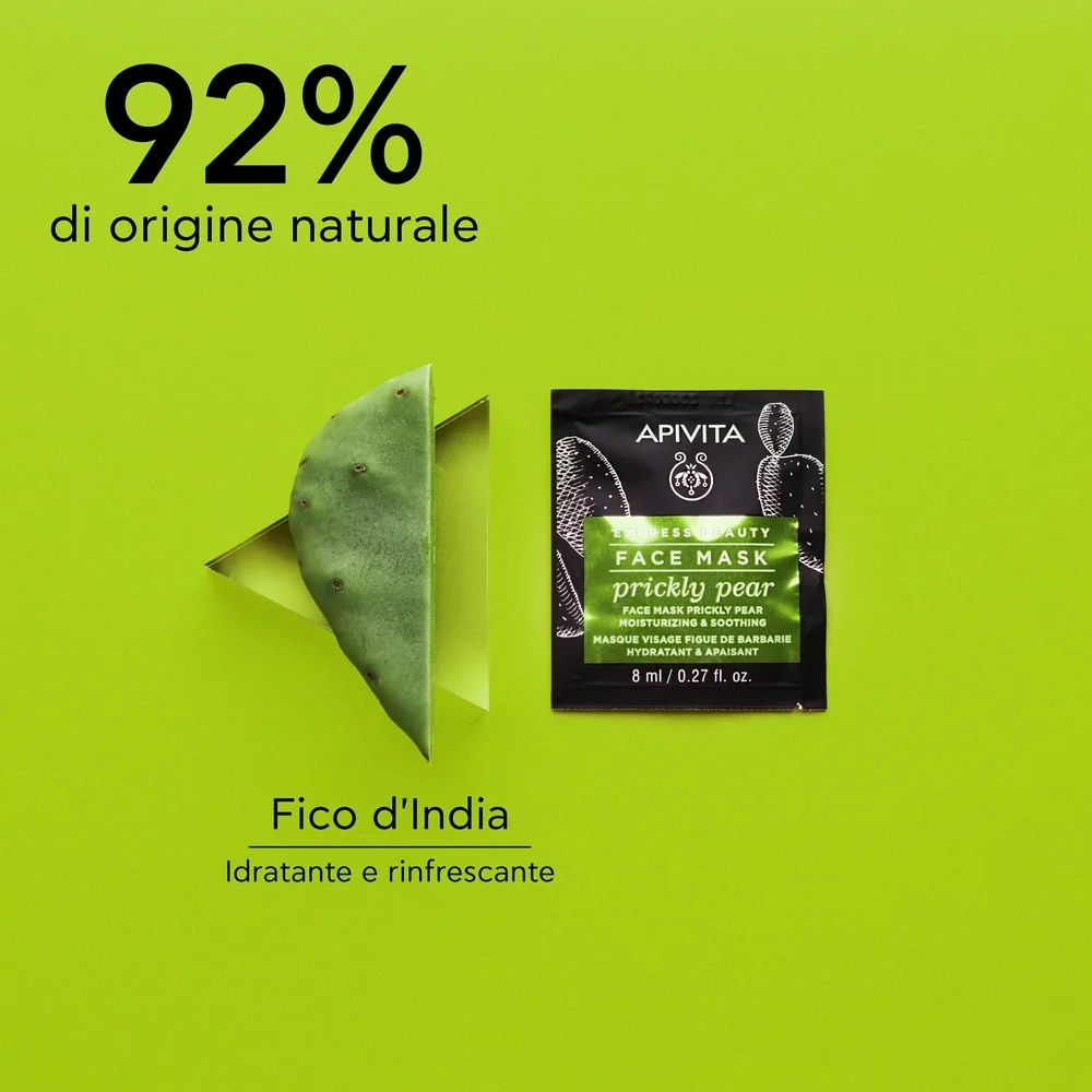 APIVITA Apivita Express drėkinamoji veido kaukė su opuncija ir 2x8 ml